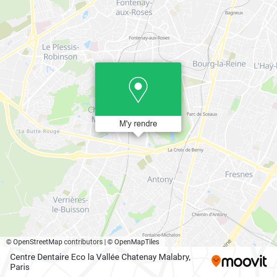 Centre Dentaire Eco la Vallée Chatenay Malabry plan