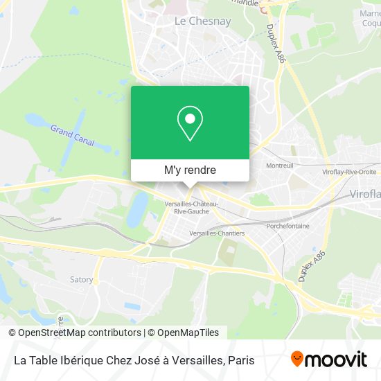 La Table Ibérique Chez José à Versailles plan
