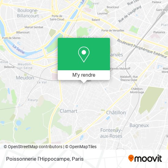 Poissonnerie l'Hippocampe plan
