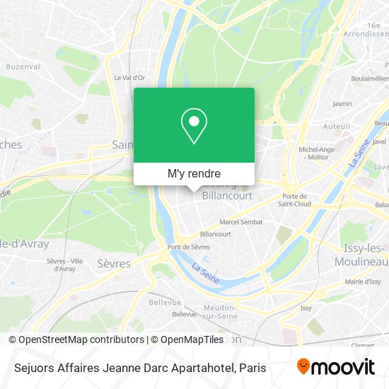 Sejuors Affaires Jeanne Darc Apartahotel plan