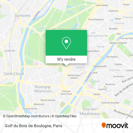 Golf du Bois de Boulogne plan