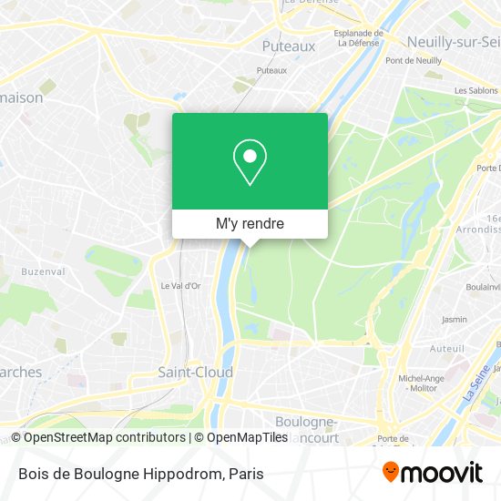 Bois de Boulogne Hippodrom plan