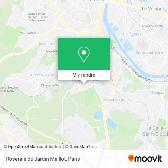 Roseraie du Jardin Maillot plan