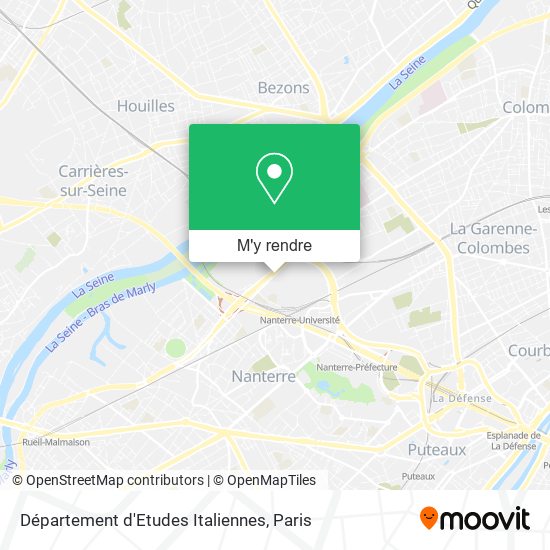 Département d'Etudes Italiennes plan