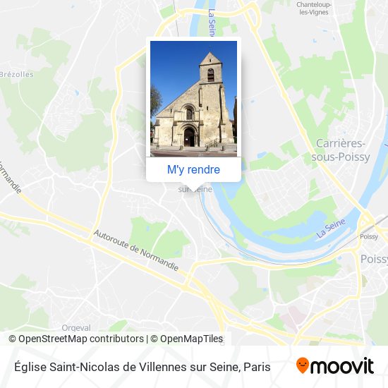 Église Saint-Nicolas de Villennes sur Seine plan