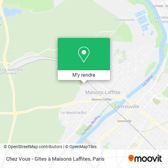 Chez Vous - Gîtes à Maisons Laffites plan