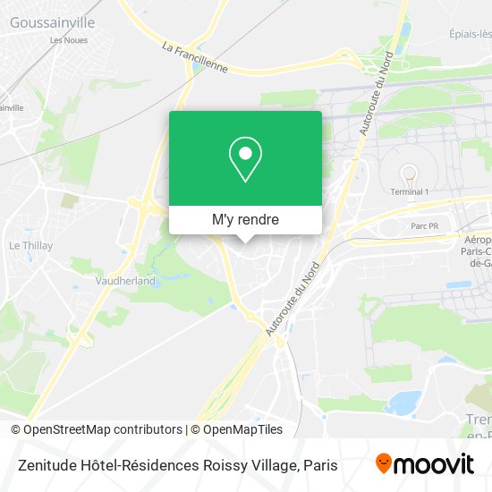 Zenitude Hôtel-Résidences Roissy Village plan