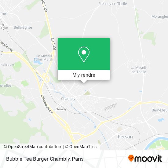 Bubble Tea Burger Chambly plan