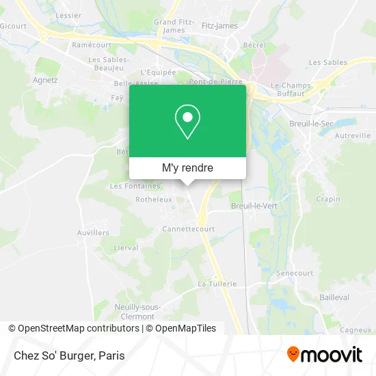 Chez So' Burger plan