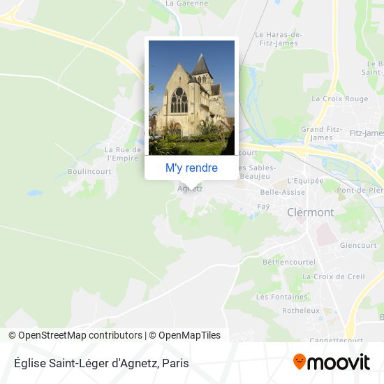 Église Saint-Léger d'Agnetz plan