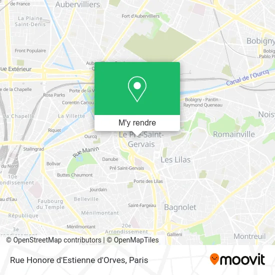 Rue Honore d'Estienne d'Orves plan