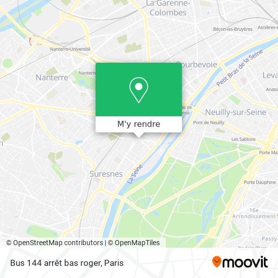 Bus 144 arrêt bas roger plan
