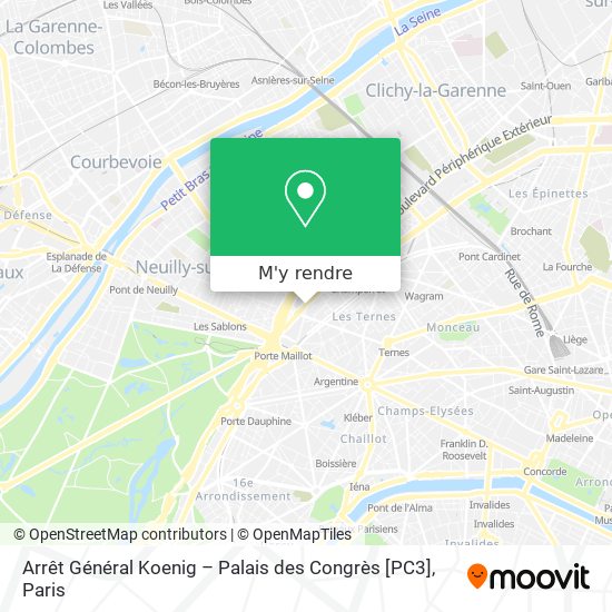 Arrêt Général Koenig – Palais des Congrès [PC3] plan