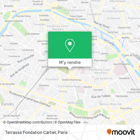 Terrasse Fondation Cartier plan