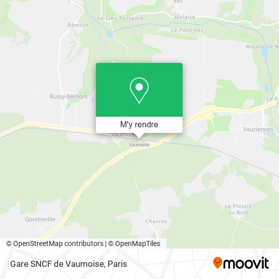 Gare SNCF de Vaumoise plan
