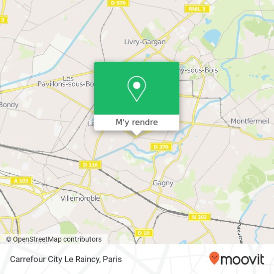 Carrefour City Le Raincy plan