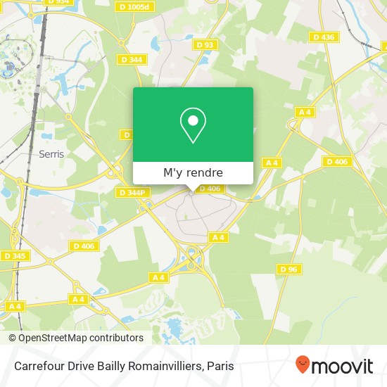 Carrefour Drive Bailly Romainvilliers plan