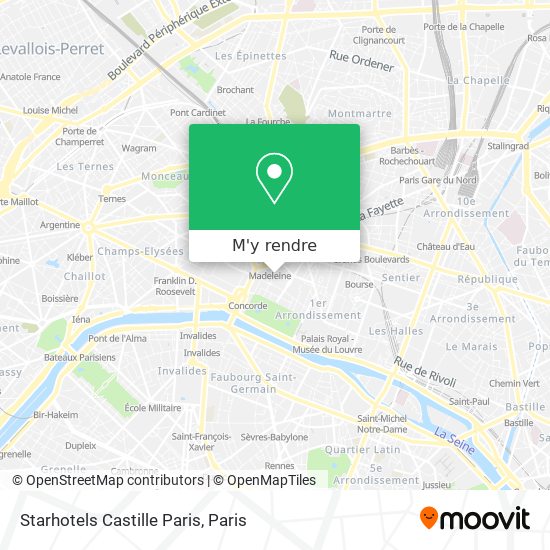 Starhotels Castille Paris plan