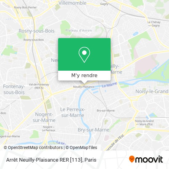 Arrêt Neuilly-Plaisance RER [113] plan
