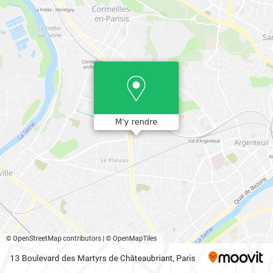 13 Boulevard des Martyrs de Châteaubriant plan