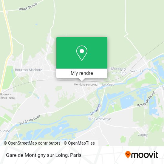 Gare de Montigny sur Loing plan