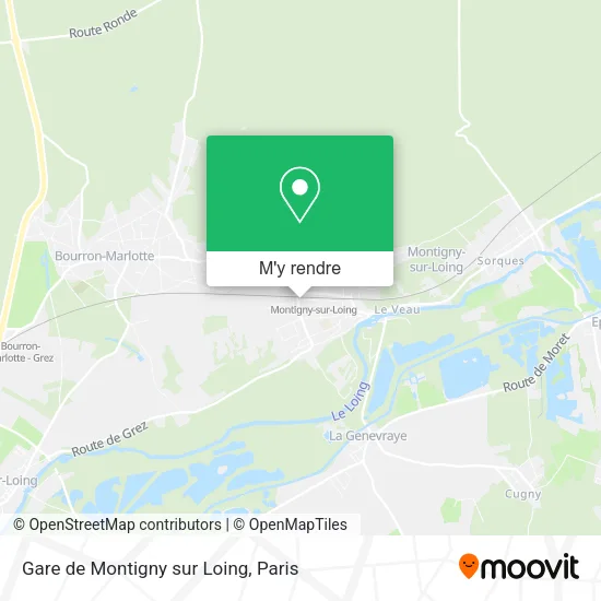 Gare de Montigny sur Loing plan