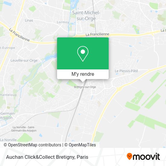 Auchan Click&Collect Bretigny plan