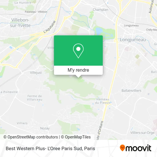 Best Western Plus- L'Oree Paris Sud plan