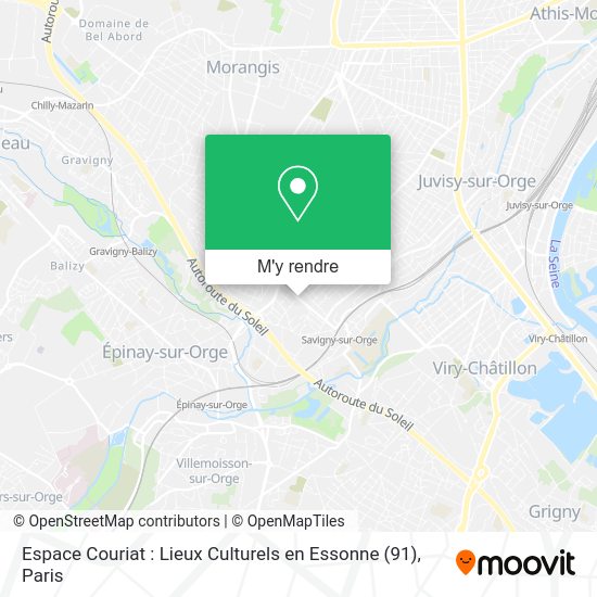 Espace Couriat : Lieux Culturels en Essonne (91) plan