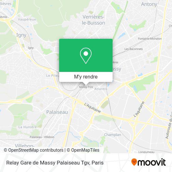 Relay Gare de Massy Palaiseau Tgv plan