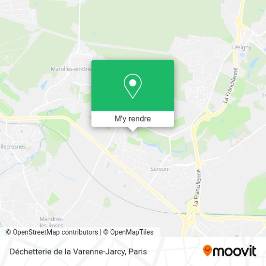 Déchetterie de la Varenne-Jarcy plan