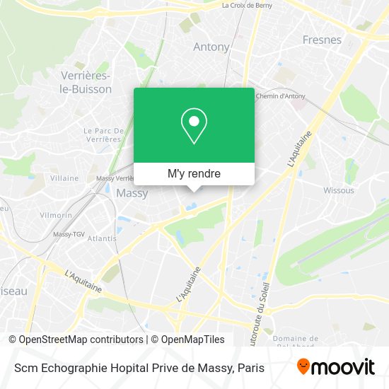 Scm Echographie Hopital Prive de Massy plan