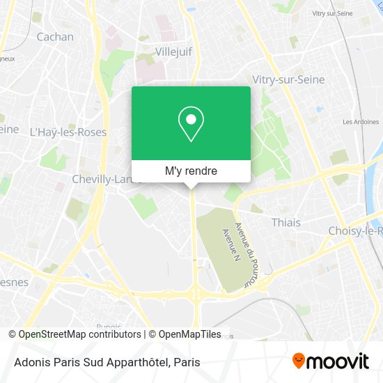 Adonis Paris Sud Apparthôtel plan