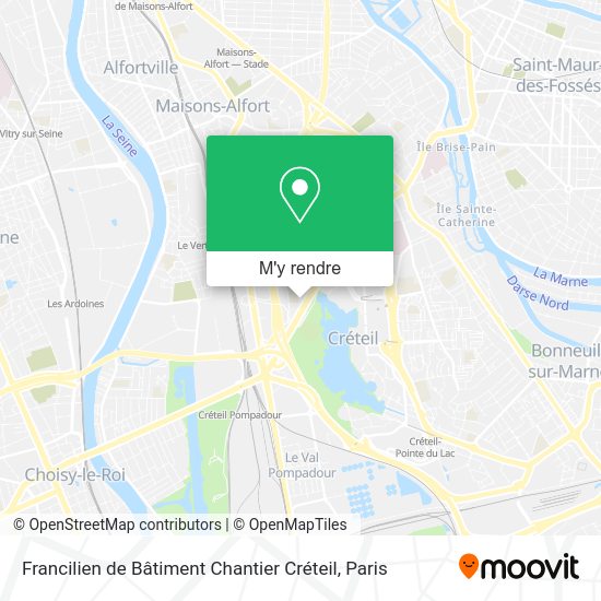 Francilien de Bâtiment Chantier Créteil plan