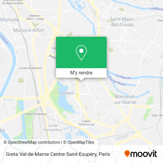 Greta Val-de-Marne Centre Saint-Exupéry plan