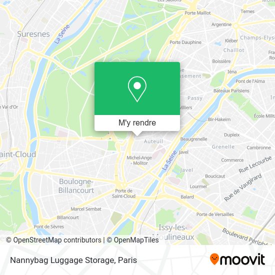 Nannybag Luggage Storage plan