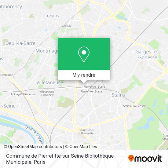 Commune de Pierrefitte-sur-Seine Bibliothèque Municipale plan