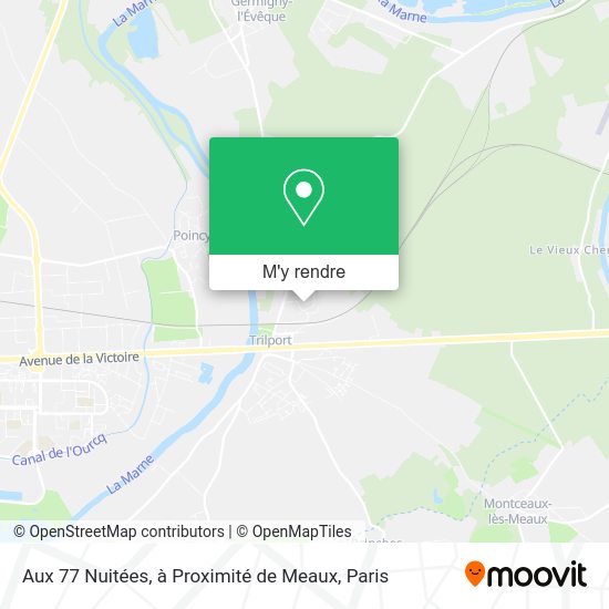 Aux 77 Nuitées, à Proximité de Meaux plan