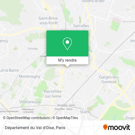 Département du Val d'Oise plan