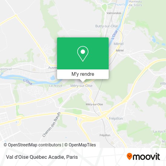 Val d'Oise Québec Acadie plan
