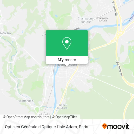 Opticien Générale d'Optique l'Isle Adam plan