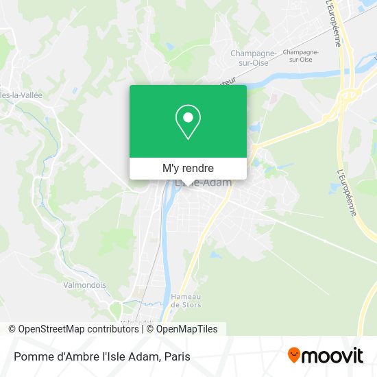 Pomme d'Ambre l'Isle Adam plan