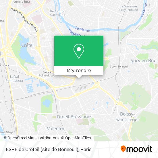 ESPE de Créteil (site de Bonneuil) plan