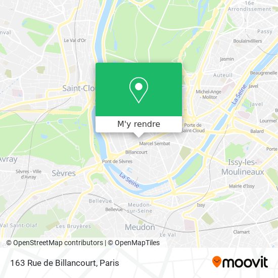 163 Rue de Billancourt plan