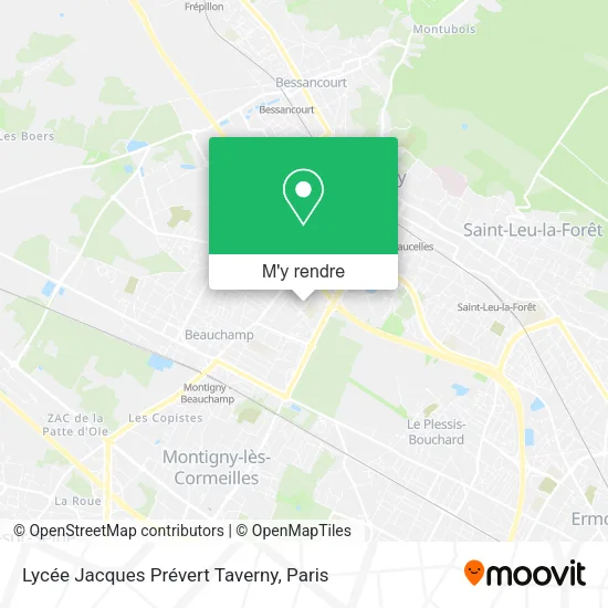 Lycée Jacques Prévert Taverny plan