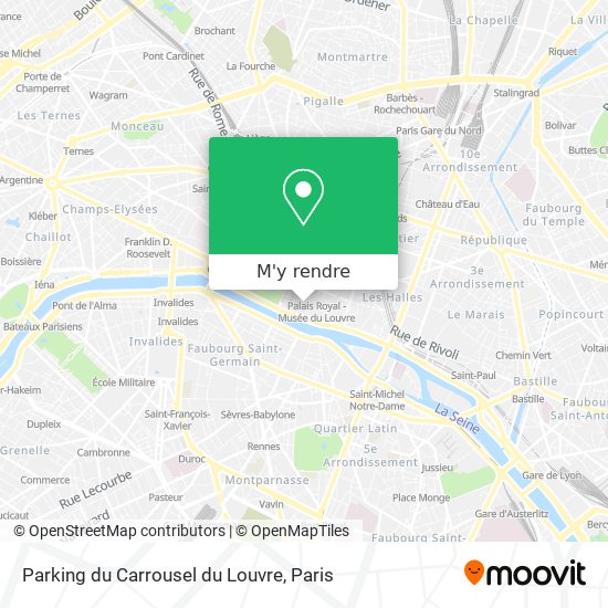 Parking du Carrousel du Louvre plan