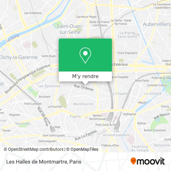 Les Halles de Montmartre plan