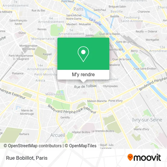 Rue Bobillot plan