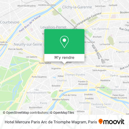 Hotel Mercure Paris Arc de Triomphe Wagram plan