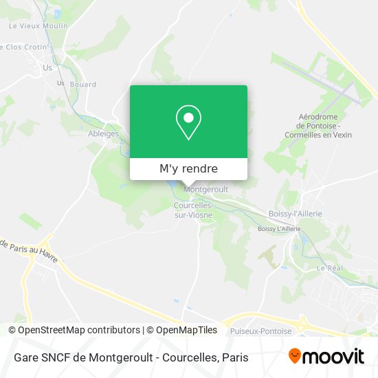 Gare SNCF de Montgeroult - Courcelles plan